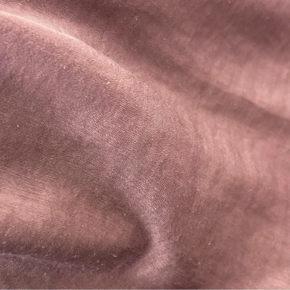 MISA LOS ANGELES Blush Hammered Satin Viscose High Rise Wide Leg Palazzo Pants S